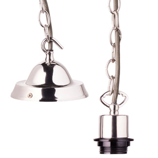 Classic chain pendant fixture in chrome