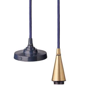 Cone pendant fixture in black iris