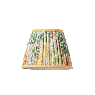 7 inch pendant shade in herball and weld bower printed cotton by Morris & Co