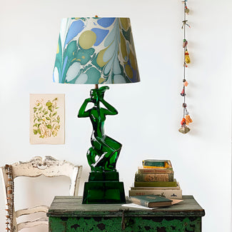 Louise table lamp in green